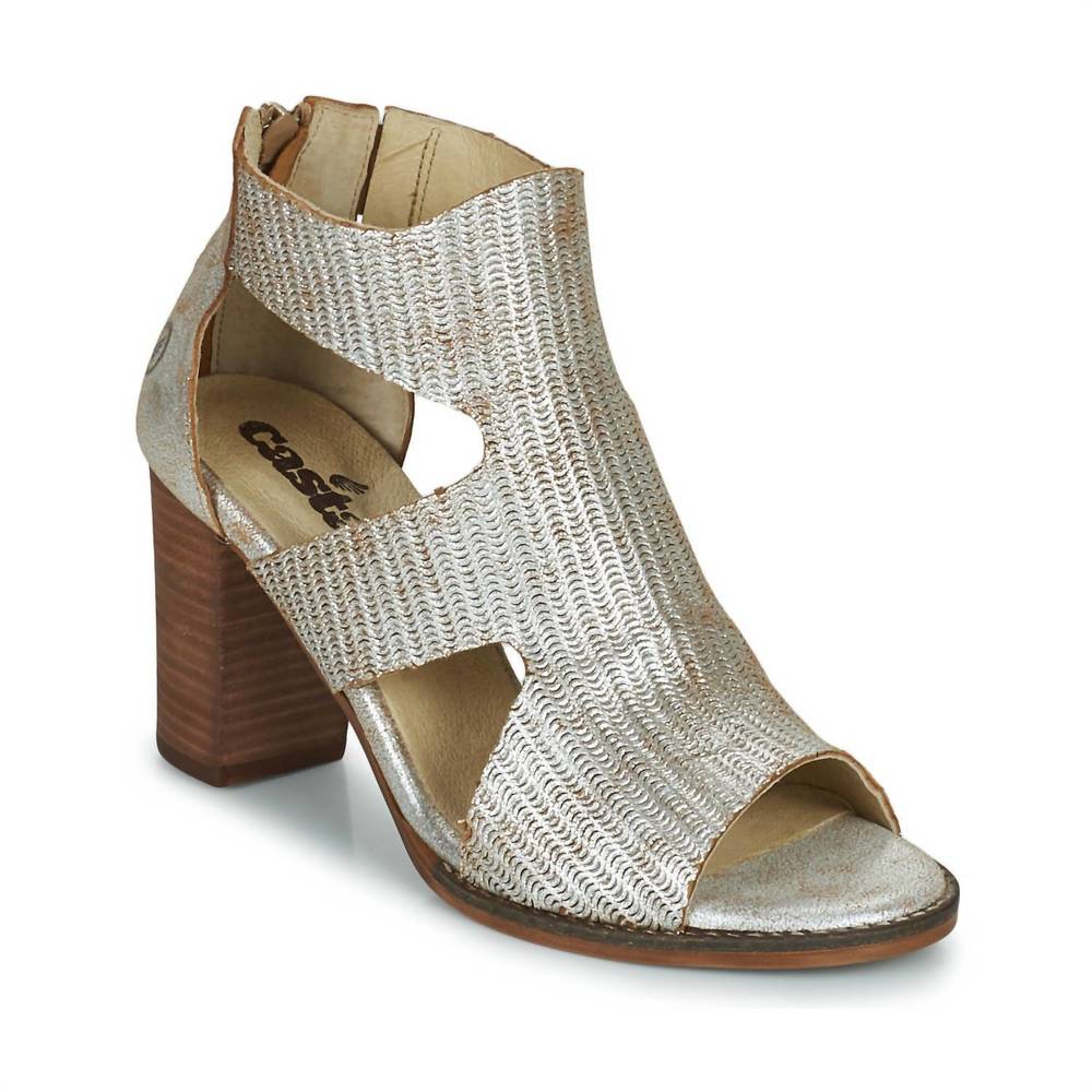 NEW CASTA neah heeled boots in silver